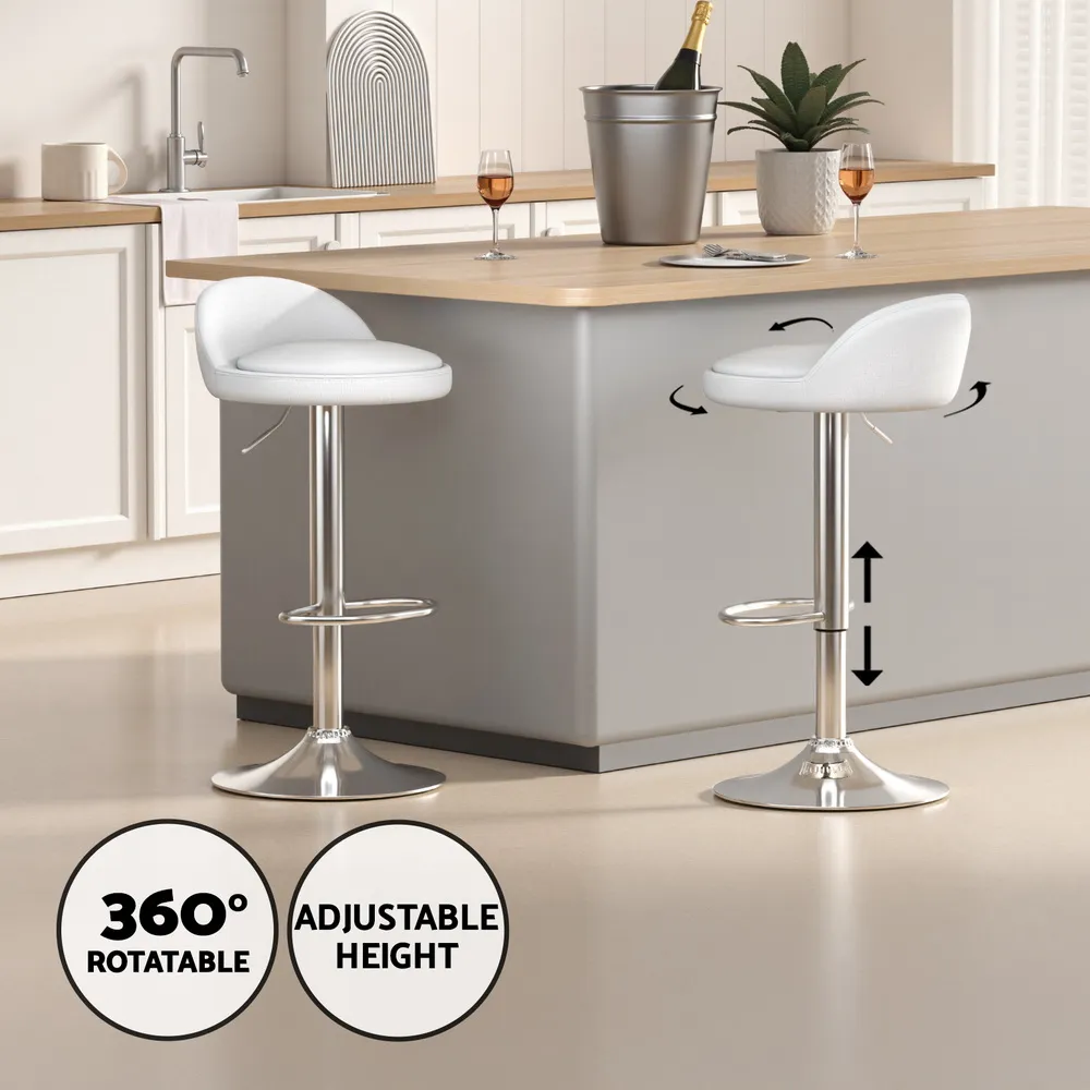 Artiss Bar Table and Stools Set Dining Desk Kitchen Chairs Cafe Pub White