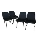 Levede Dining Chairs x 4 Padded Seat Soft Velvet