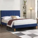 Levede Bed Frame Queen Size Mattress Blue
