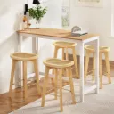 Artiss Bar Table and Stools Set Dining Desk Kitchen Chairs Cafe Pub