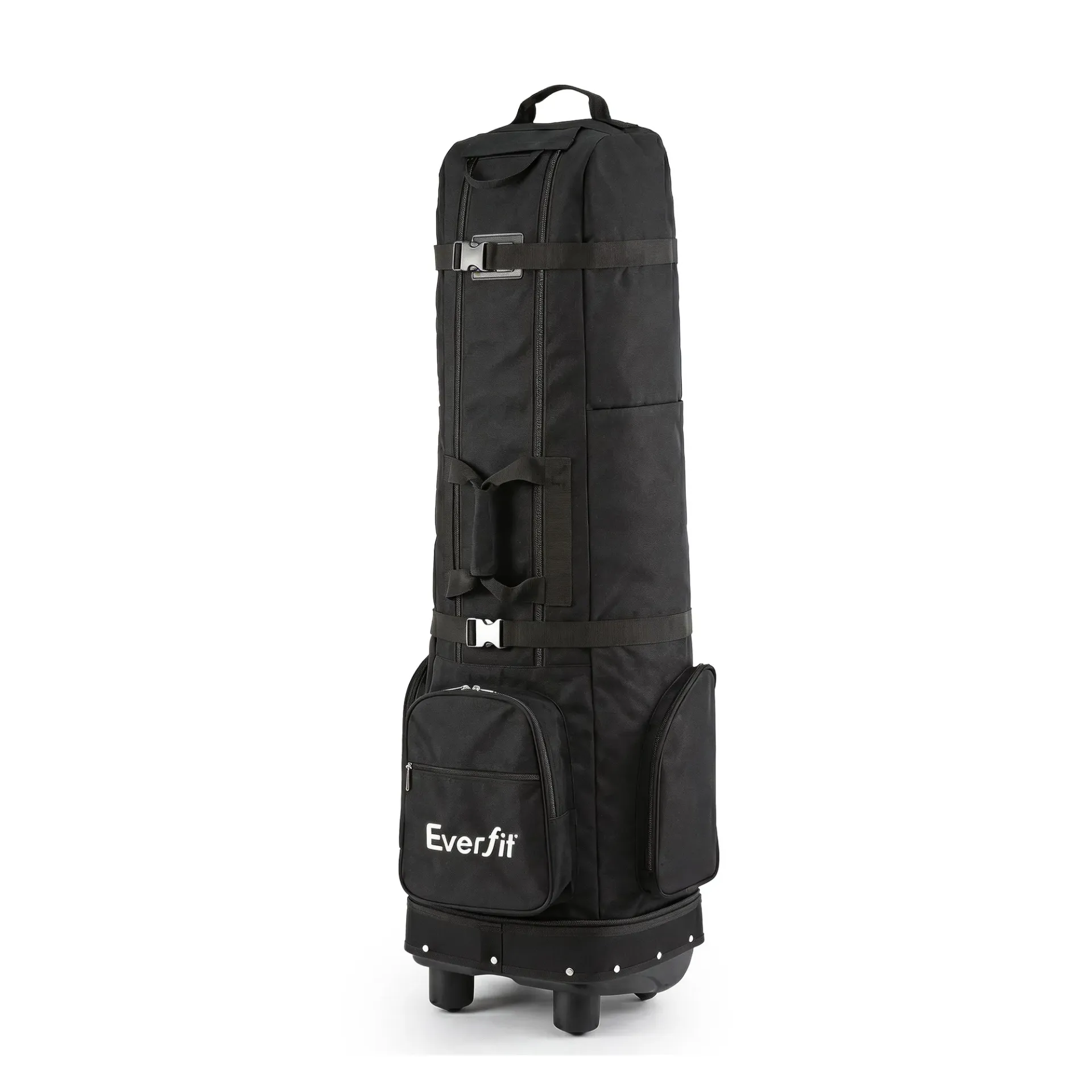 Everfit Golf Travel Bag Flight Cover Foldable Soft Case Wheels Black
