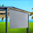 Instahut 3X2.5M Outdoor Blinds Awning Roll Down Screen Fabric Blinds Outdoor Window Shade Grey