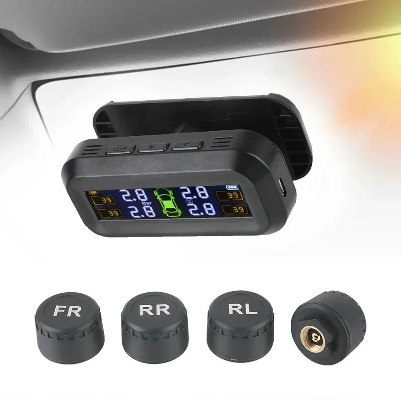 Wireless Tire Pressure Monitoring Solar And USB Charging