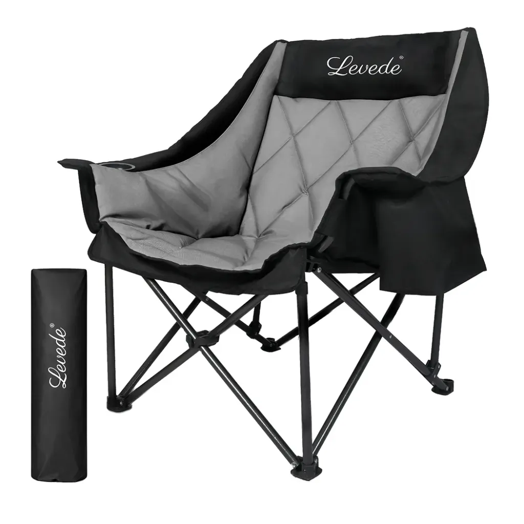 Levede Folding Camping Chair Extra Large Outdoor Portable Fishing Travel Seat