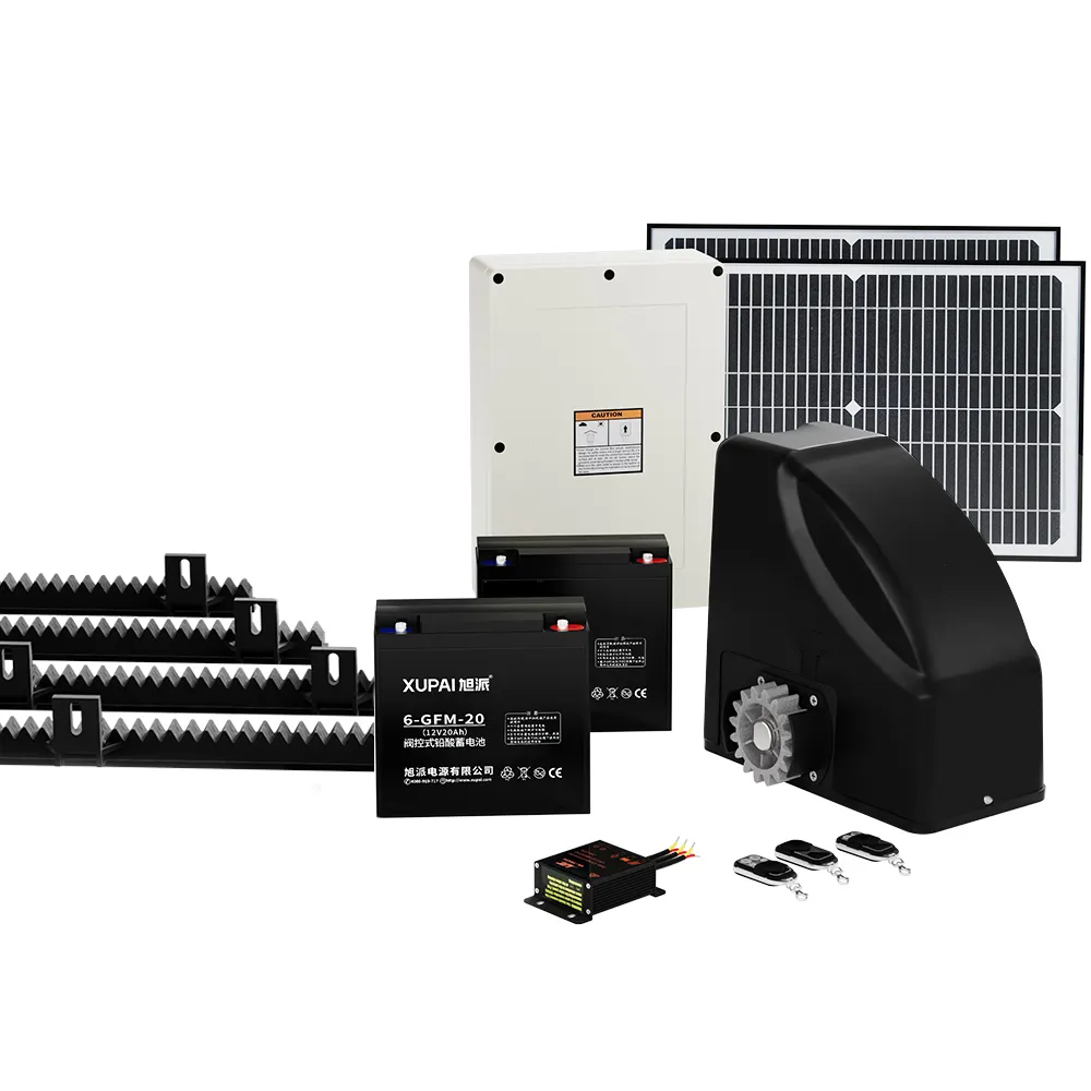 LockMaster Automatic Sliding Gate Opener Kit 40W Solar 4M 600KG