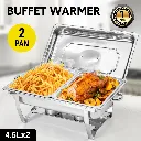 Alston 4.5LX2 Chafing Dish Set, Premium 410 Stainless Steel Buffet Warmer