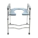Upgrade 64-74cm Raised Toilet Seat Riser w/ Arms For Elderly Handicap Bathroom