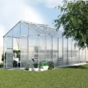 Green Fingers Greenhouse 6.03x2.44x2.68M Double Doors Aluminium Green House Garden Shed
