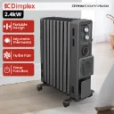Dimplex Oil Free 2.4kW Column Heater w/ Turbo Fan and Timer in Black