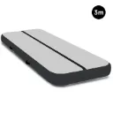 3m Airtrack Tumbling Mat Gymnastics Exercise Air Track - Grey Black