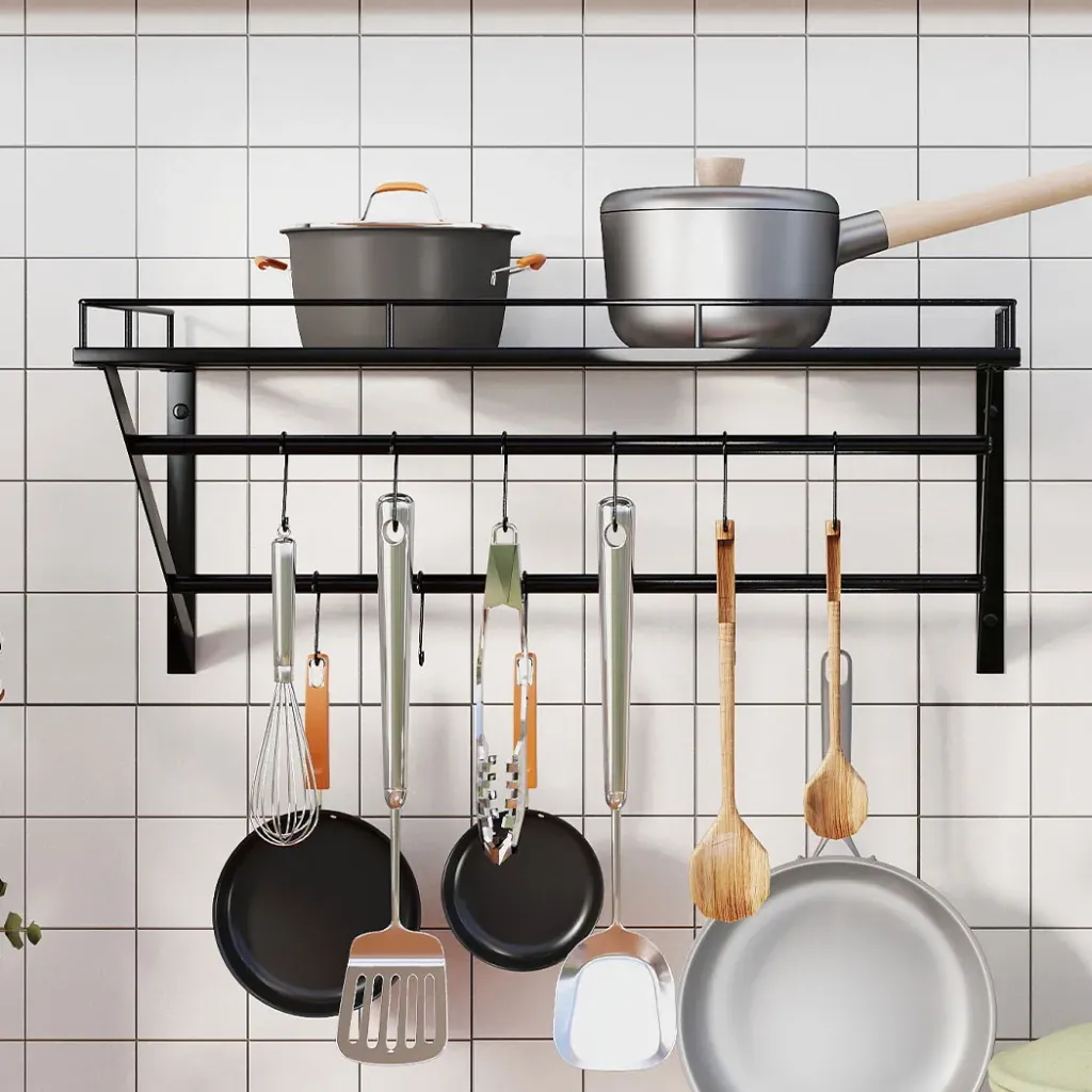 Toque Wall Mounted Pot Pan Rack Multipurpose  Holder
