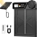 CARLA HOME Solar Automatic Chicken Coop Door with Timer, Light Sensor, Remote Control, Anti-Pinch, LED Screen & USB Charging