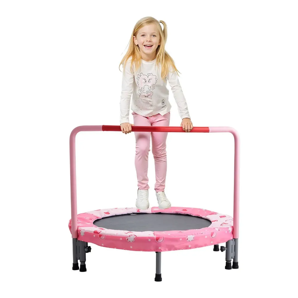 36" Kids Trampoline, 3FT Indoor Outdoor Trampoline, Foldable Mini Trampoline with Handle