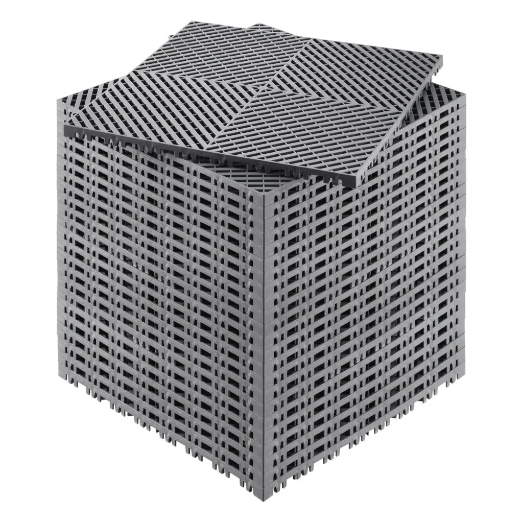 Interlocking Drainage Mat, 41.5 x 41.5 cm Modular Interlocking Cushion, 24 Pcs Splicing Drainage Mats