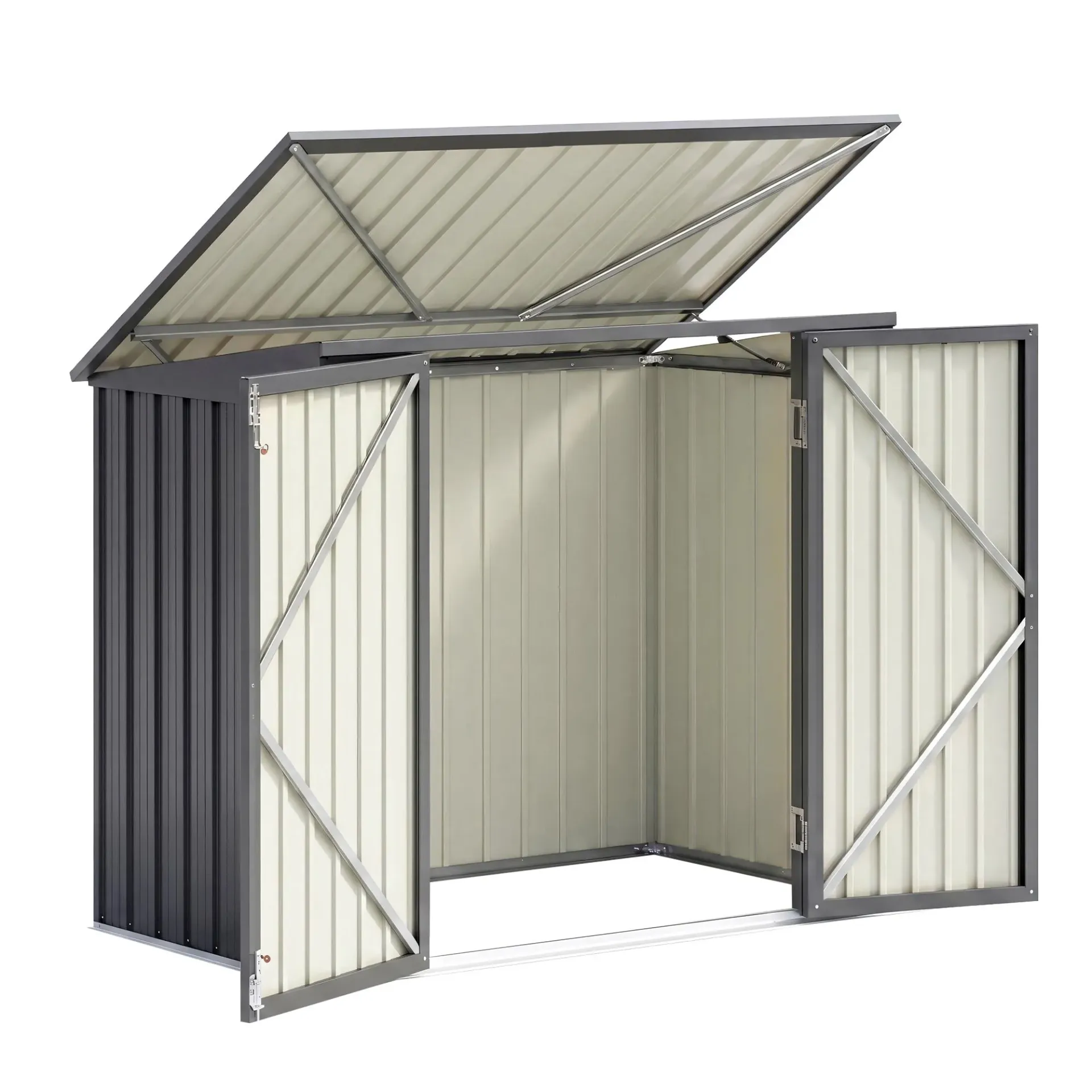 Giantz Garden Shed Wheelie Bin Storage Enclosure Outdoor Lockable Steel Cabinet