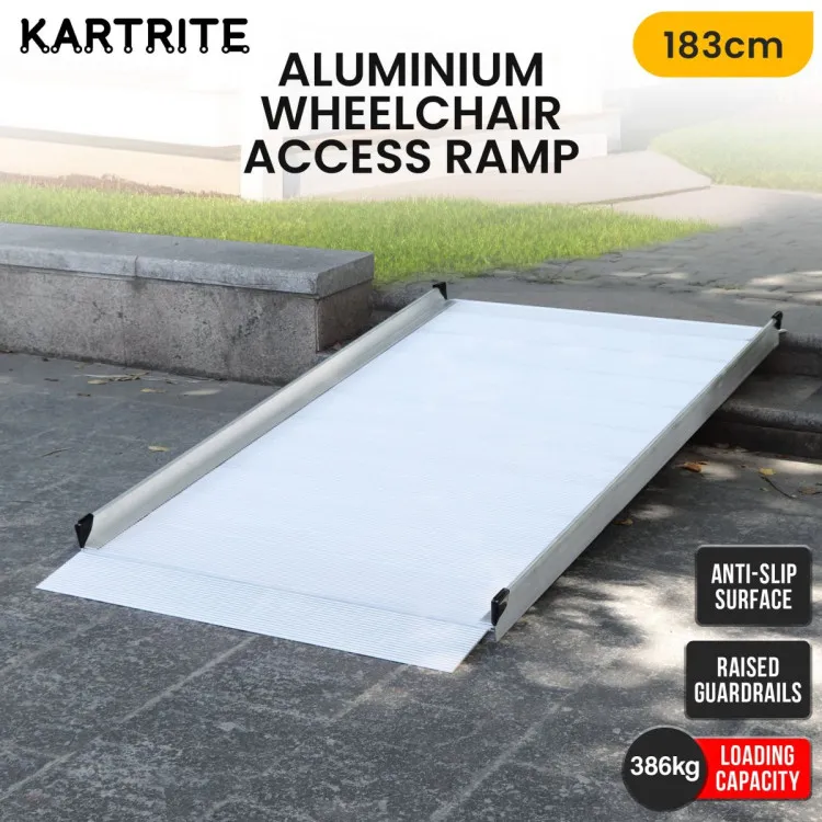 Kartrite 6ft Portable Aluminium Mobility Threshold Access Wheelchair Ramp