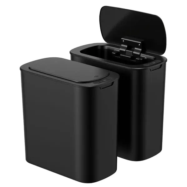 Devanti Automatic Trash Bin 2PCS with Lid 11L Motion Sensor Kitchen Bin Touchless