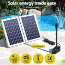 Gardeon Solar Pond Pump Submersible Water Fountain Kit with 2 Panels 1600L/H