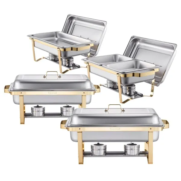 Chafing Dish Buffet Set, 8 Qt 4 Pack