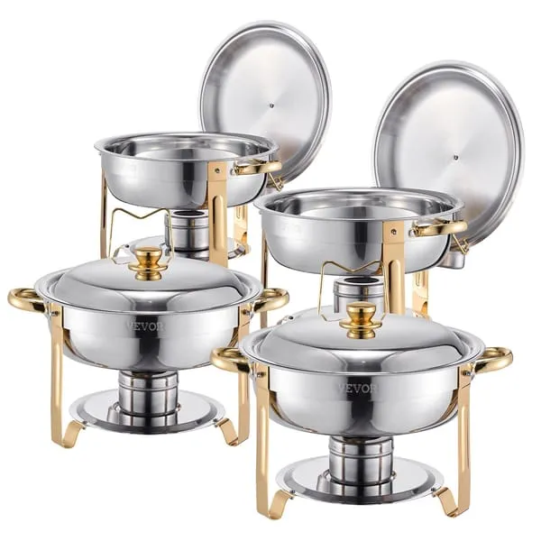 Chafing Dish Buffet Set, 5 Qt 4 Pack