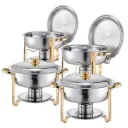 Chafing Dish Buffet Set, 5 Qt 4 Pack