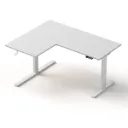 Artiss L-Shape Standing Desk Sit Stand Up Height Adjustable Electric Motorised White