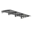 Instahut Window Door Awning Canopy 1m x 3m Grey Solid Sheet Metal Frame