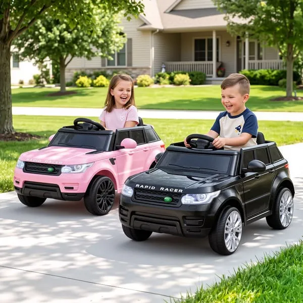 Rigo Kids Electric Ride On Car 1 x Black & 1 x Pink Ride-On Toy with Remote Control