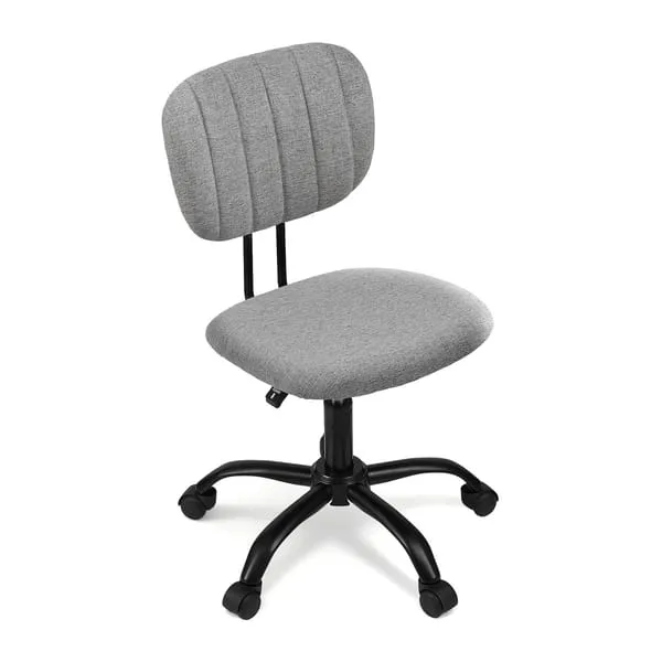 Artiss Armless Office Chair with Wheels, Ergonomic 360° Swivel Home Office Desk Chair