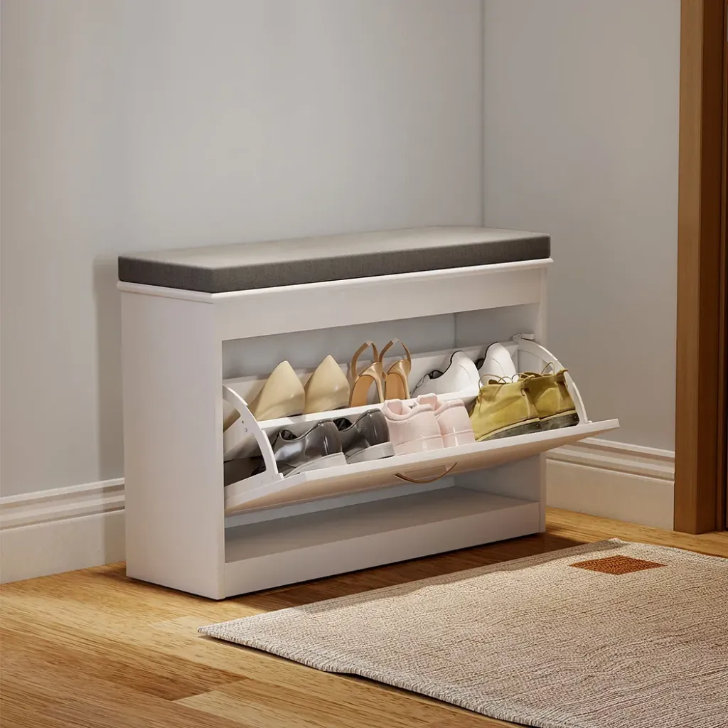 Levede 75cm Shoe Rack Storage Cabinet Bench Cosy Padded Seat Organiser Cupboard
