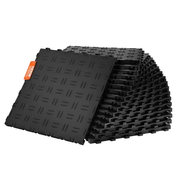 Garage Tiles Interlocking, 12 x 12 x 0.53 inch 50 Pack Garage Floor Covering Tiles