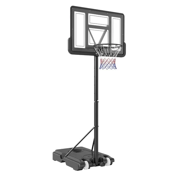 Basketball Hoop, 4-10 ft Adjustable Height Portable Backboard System, 44 inch Basketball Hoop & Goal