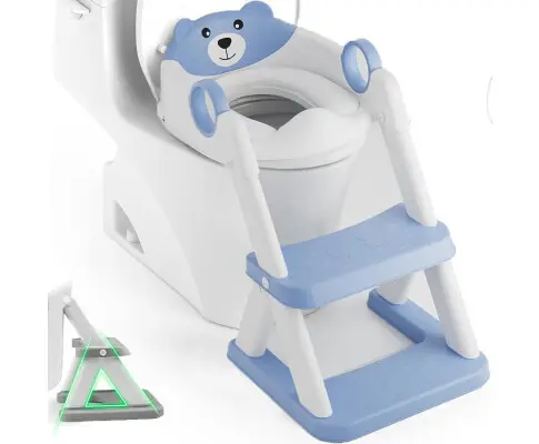 Potty Training Seat Ladder, Kids Boys Girls, Blue