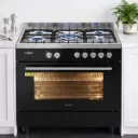 Devanti 90cm Dual Fuel Cooker Gas Cooktop Electric Oven 5 Burner