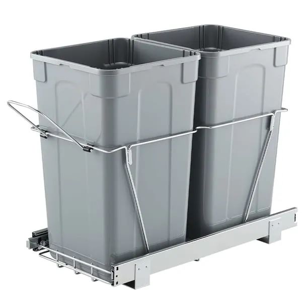 Pullout Trash Can for Kitchen Cabinets,Double Under Sink Garbage Waste Recycling Bin
