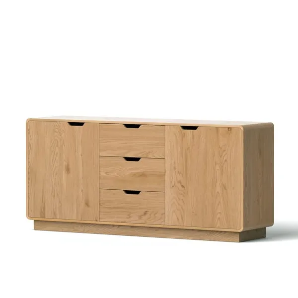 Artiss Buffet Sideboard Cabinet Storage Kitchen Cupboard Drawers Round Edge Oak