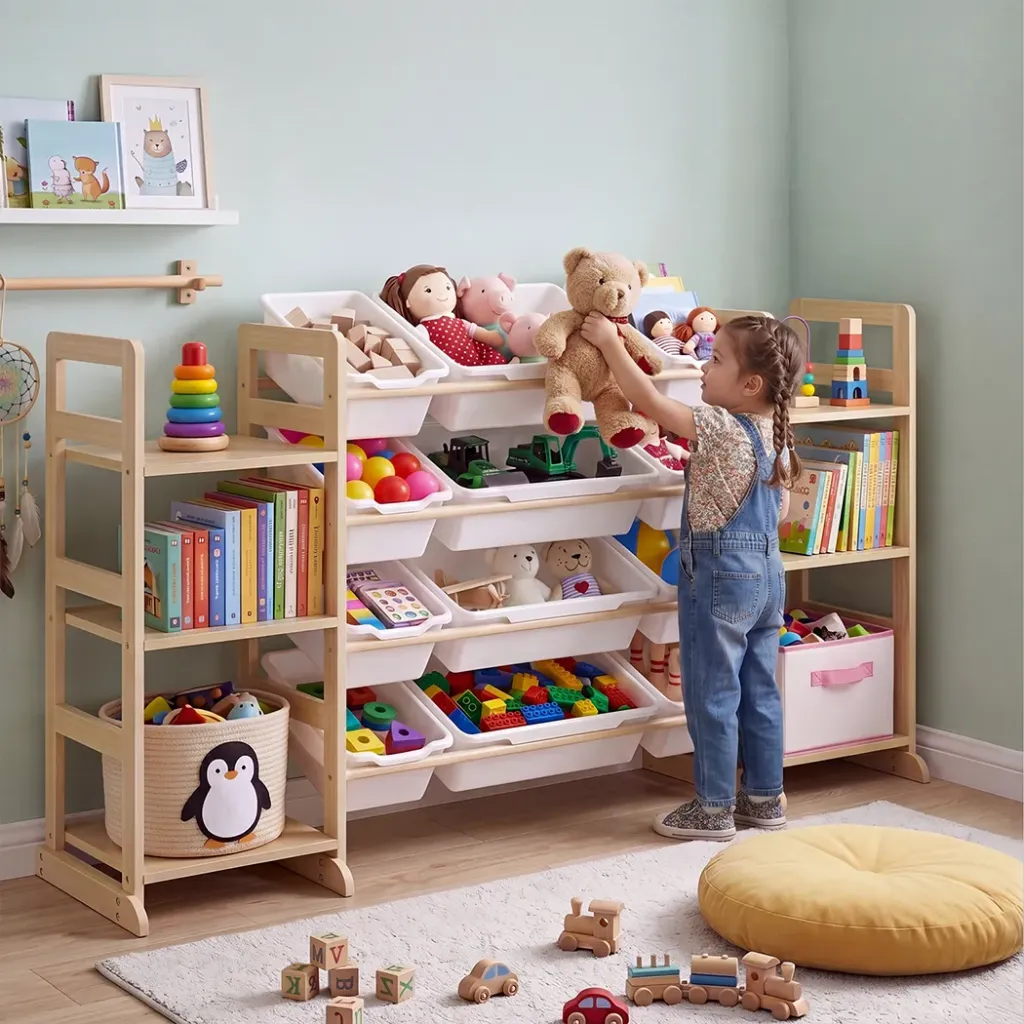 Levede Kids Toy Box Organiser 12 Bins 6 Shelves Display Storage Rack Playroom