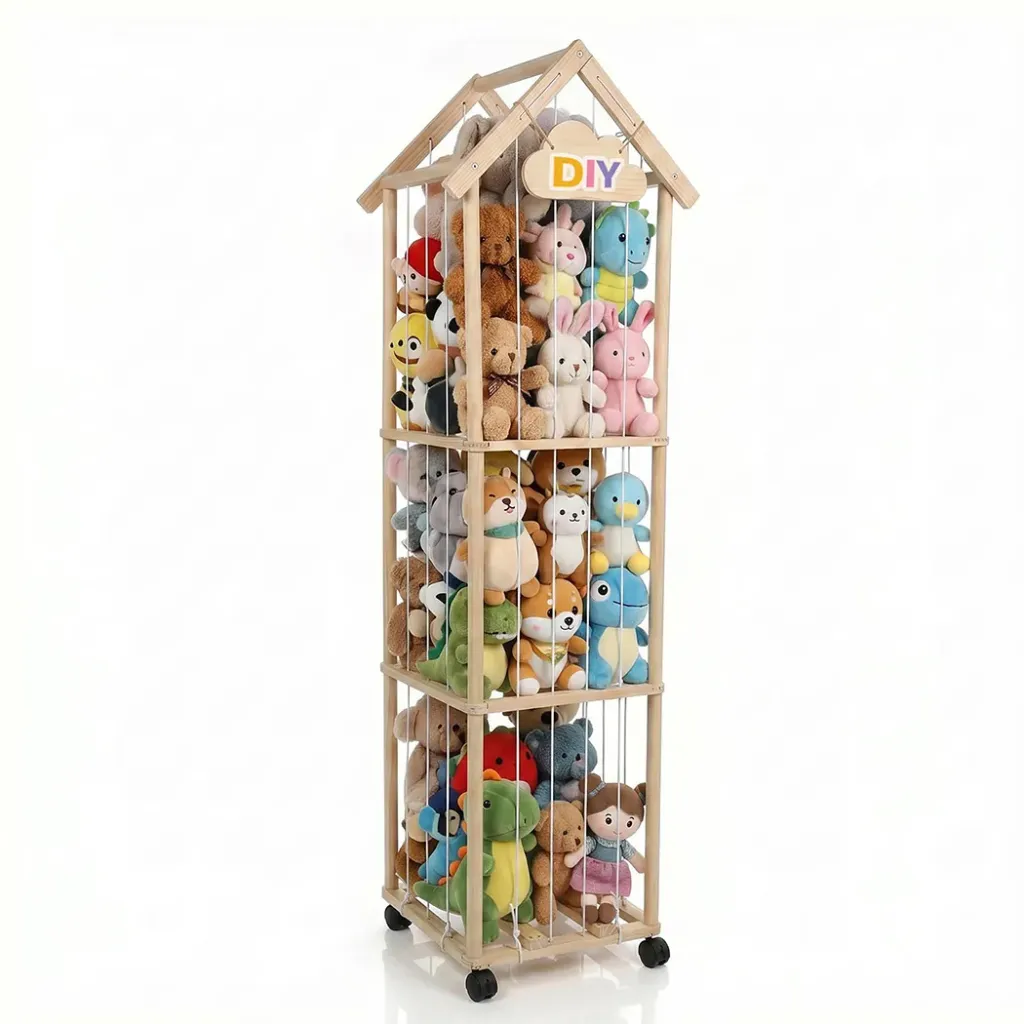 Levede Kids Toys Storage Tube Box Plush Doll Display Organiser 150cm x 40cm