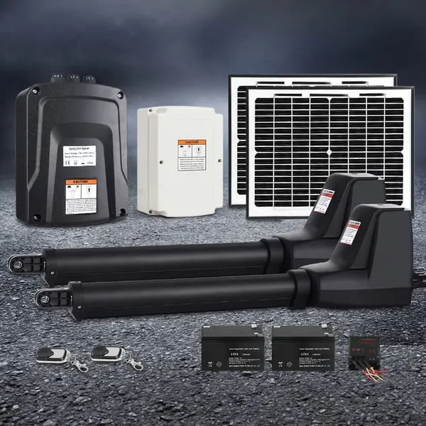 Lockmaster Dual Swing Gate Opener 800KG 20W Solar Panel