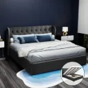 Artiss Bed Frame King Size Gas Lift Charcoal ISSA