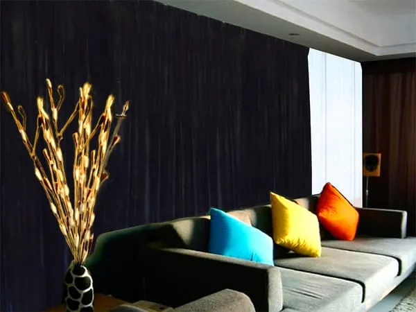 Large Velvet Curtains 600cm wide x 230cm Drop PINCH PLEAT+ 30 Hooks Black