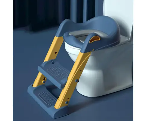 Potty Training Seat Step, Stool Ladder, Kids Boys Girls (Yellow)