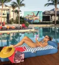 Spire Adalus Luxury Pool Lounge Blue Stripe RL-935B