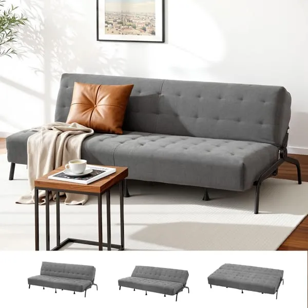 Artiss Sofa Bed, 1.9m 3-Seater Soft Innerspring Adjustable Couch