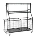 Social Hike Sports Equipment Storage Organiser and Side Rack Garage Trolley