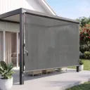Instahut 3X2.5M HDPE Straight Drop Awning Outdoor Roller Blind Shade Screen Grey