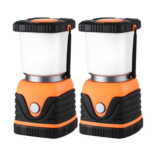 Weisshorn 2-Pack LED Camping Lanterns, 1000LM Super Bright Waterproof Portable Emergency Tent Lights