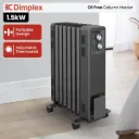 Dimplex Oil Free 1.5kW Column Heater w/ Thermostat in Black