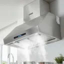 Devanti 900mm Range Hood 3-Speed Fan LED Display Remote Control