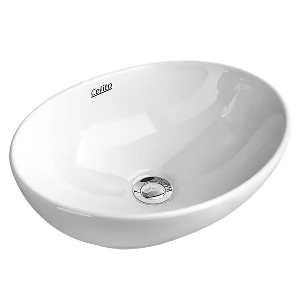 Cefito Bathroom Basin Ceramic Vanity Sink Hand Wash Bowl 41x34cm White